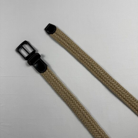 Orvis Braided/Woven and Leather Made in USA Belt Size 44 - Picture 1 of 5